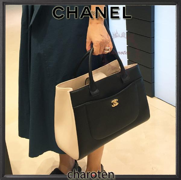 2017新作 CHANEL シャネルスーパーコピー 素敵バイカラー エグゼクティブトート 7041713